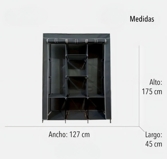 Medidas del armario de tres cuerpos